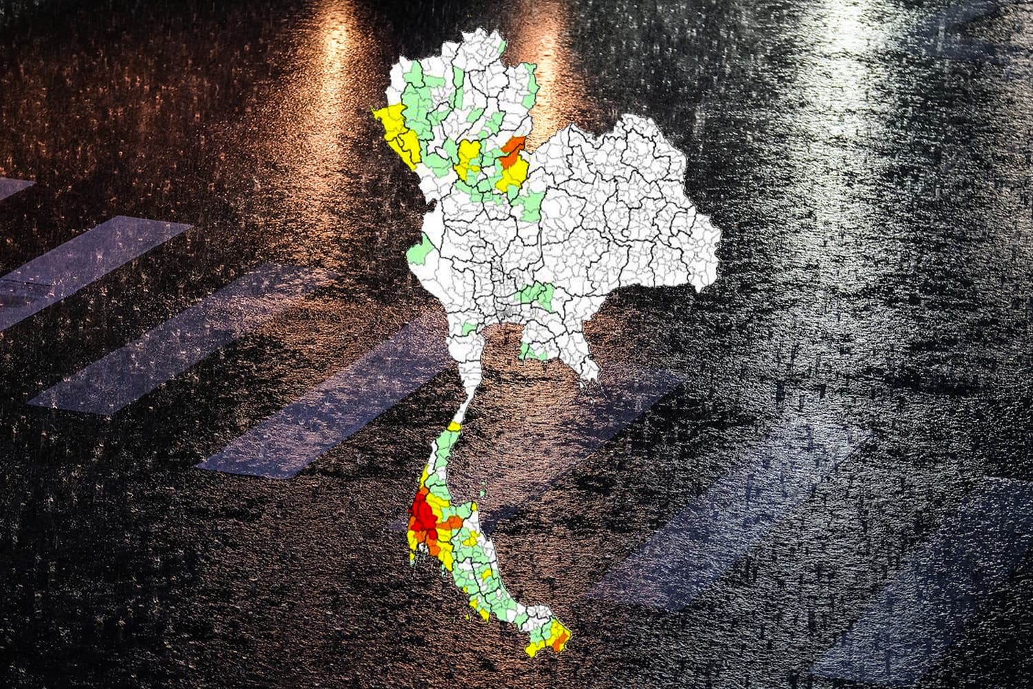 6 ธ.ค.อุตุฯ เตือน 14 จังหวัดภาคใต้เสี่ยงฝนหนักถึงหนักมาก ลุ้น 10–11 ธ.ค.พายุลูกใหม่ก่อตัว